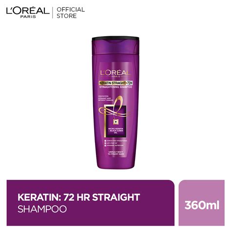 L Oreal Paris Elvive Keratin Straight 72H Shampoo 360 Ml For Straight