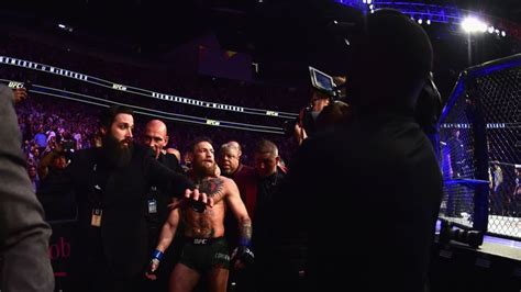 Conor McGregor UFC contest ends in post-fight brawl | World News | Sky News