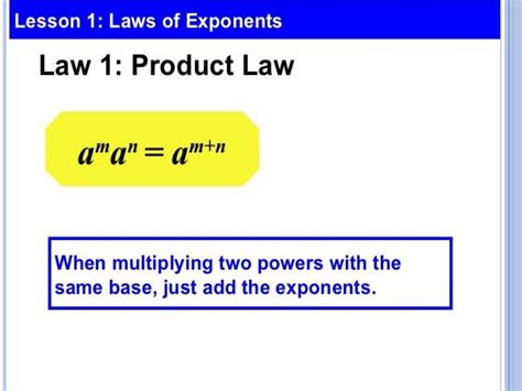 Ppt On Laws Of Exponents