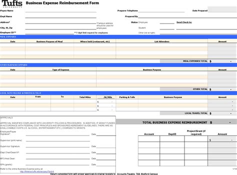 Expense Reimbursement Template - Free Template Download,Customize and Print