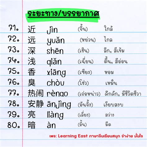 100 คำคุณศัพท์ภาษาจีนใช้บ่อย 形容词