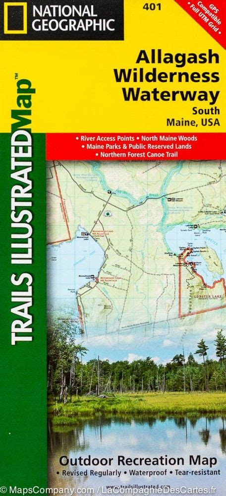 Trail Map Of Allagash Wilderness Waterway South Maine 321