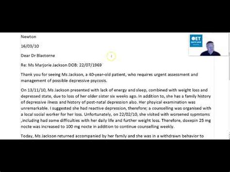 OET Letter Review Request For Urgent Assessment YouTube