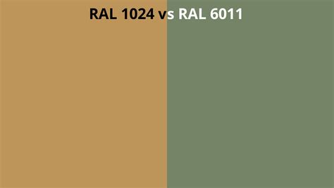 Ral 1024 Vs 6011 Ral Colour Chart Uk