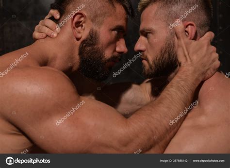 Two Men Sexy Gay Couple Hugging Each Other Stock Photo By Vishstudio