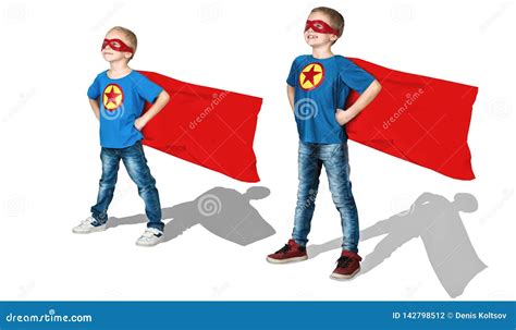 Superheroes Boys Running Competition Exercise Concept Stock Photography