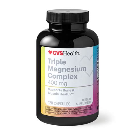 Cvs Health Triple Magnesium Complex Capsules 120 Ct