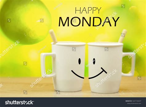 Concept Happy Monday Front View Cup Stock Photo 1647194437 | Shutterstock