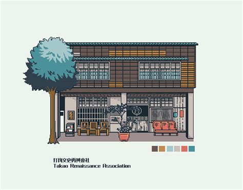 Pixel Art Building on Behance