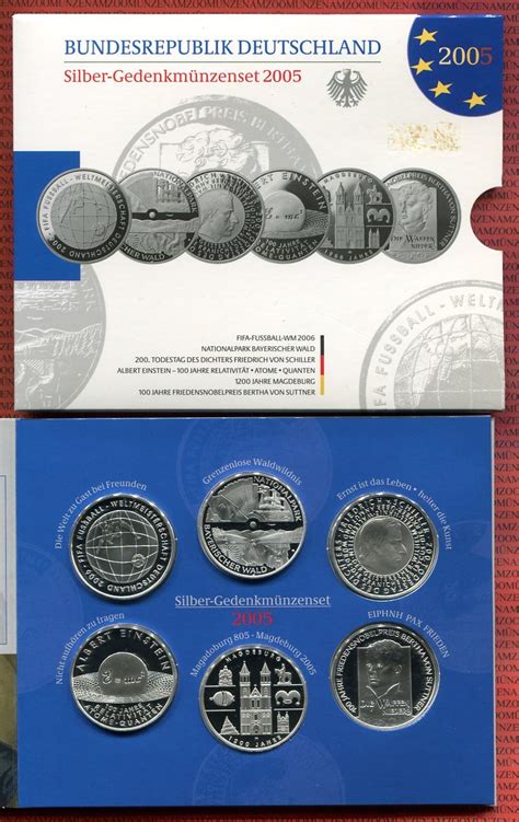 Bundesrepublik Deutschland Silber Gedenkm Nzenset Commemorative Set