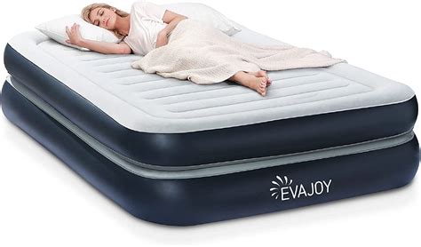 Full Size Air Mattress with Built in Pump 18'' Inflatable Luxury Double ...