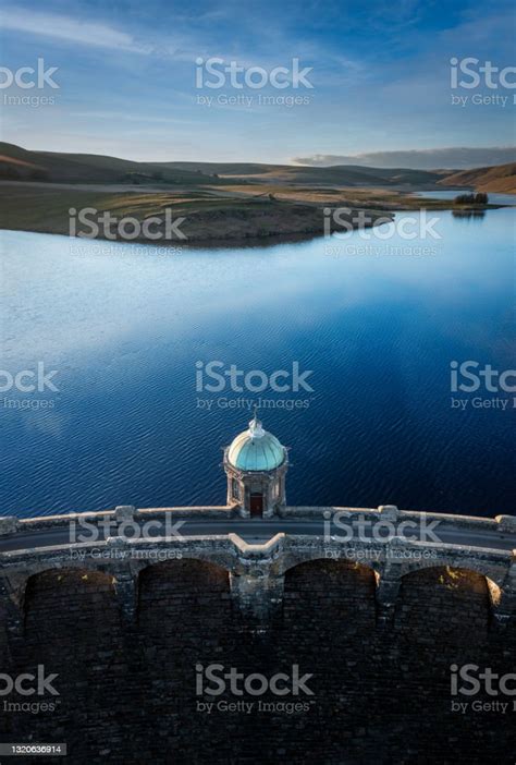 Elan Valley Reservoirs And Dams Stock Photo - Download Image Now - Dam, 2021, Aerial View - iStock