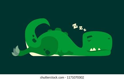 Cute Dinosaur Cartoon Character Sleeping Vector Image Atelier Yuwa