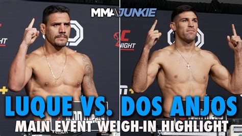 Vicente Luque Rafael Dos Anjos Make Weight For Ufc On Espn 51 Main Event Youtube