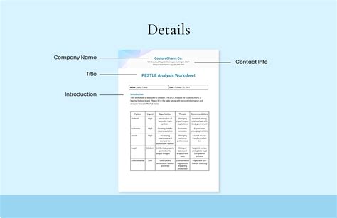 PESTLE Analysis Worksheet Template in Word, Google Docs - Download ...