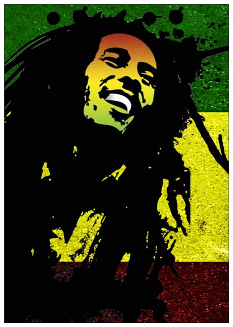 Bob Marley Reggae Wall Art Poster Clear Coated Paper Home Decor