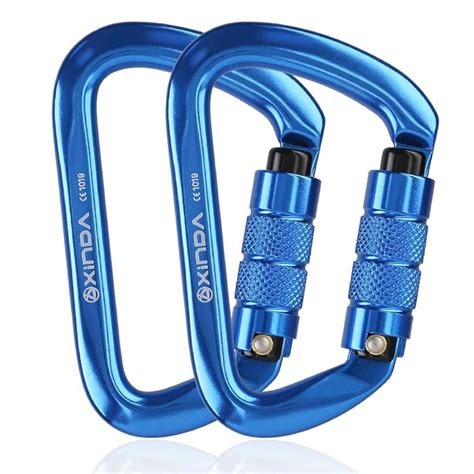 Buy XINDA Auto Locking Climbing Carabiner Clip Heavy Duty 25KN CE UIAA