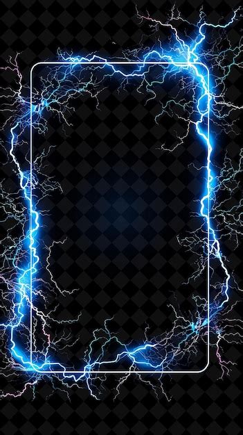 Premium Psd A Digital Collage Of Electric Flash Of Lightning On A