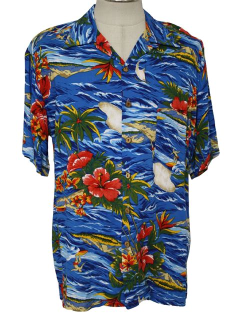 1990s Vintage Kennington Hawaiian Shirt 90s Kennington Mens Shades