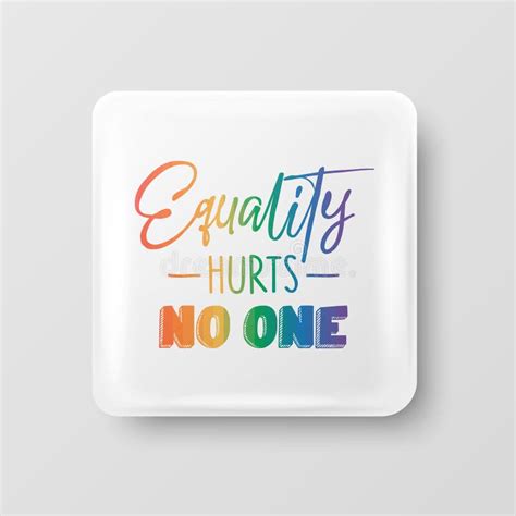 Equality Hurts No One Button Pin Badge For Pride Month Celebrate Concept Lgbt Rainbow Colored