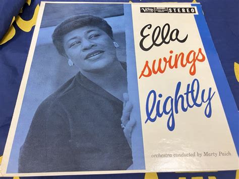 【やや傷や汚れあり】ella Fitzgerald★中古lpus黒t溝あり盤「エラ・フィッツジェラルド～ella Swings