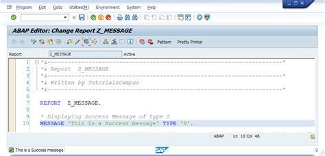 Sap Abap Message Handling Tutorialscampus