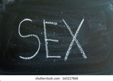 Sex Written Chalk On Blackboard Stock Photo 165217868 Shutterstock