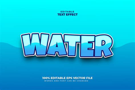 Water Text Effect Editable Text Style Graphic By Mily Studio