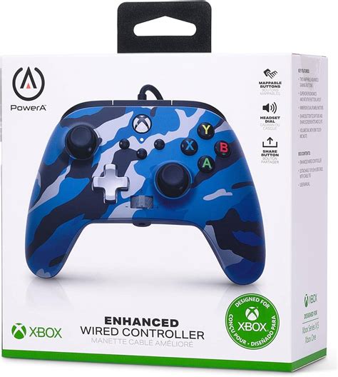 PowerA Enhanced wired controller metallic camo blue (xbox one) Buy ...