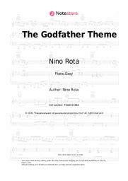 The Godfather Theme Piano Sheet Music Nino Rota In Note Store