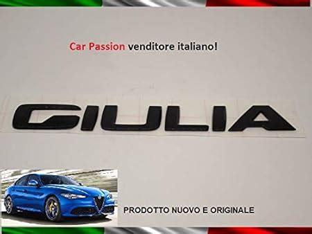 Scritta Stemma Alfa Romeo Giulia Nero Lucido Originale Posteriore Logo