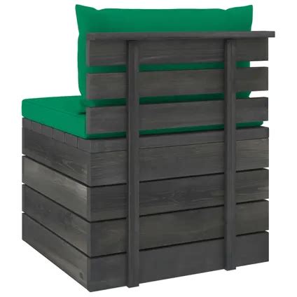 Vidaxl Salon Palette De Jardin Pcs Avec Coussins Bois De Pin Massif