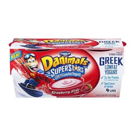 Danimals® Superstars Greek Lowfat Yogurt Strawberry Slide Reviews 2021