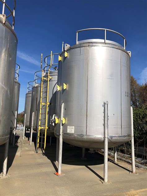 Used Approximately Gallon Stainless Steel Vertical Tank