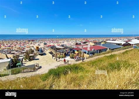 Zandvoort Netherlands August 12 2022 View From Dunes On Crowded