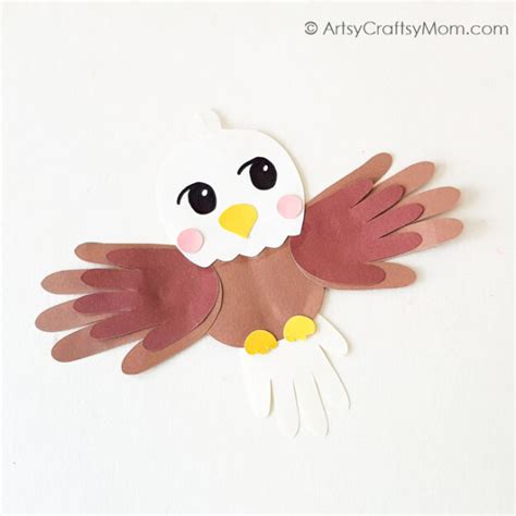 Adorable American Eagle Handprint Craft For Kids