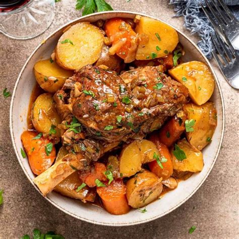 Easy Braised Lamb Shanks Recipe Dinner Then Dessert