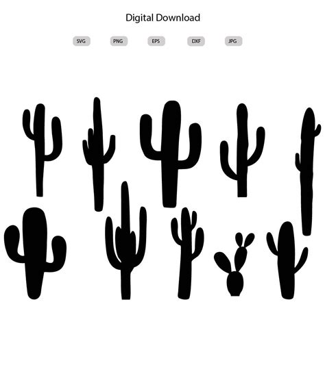 Cactus Svg Cactus Silhouette Cactus Svg Bundle Cactus Svg Design Cactus ...