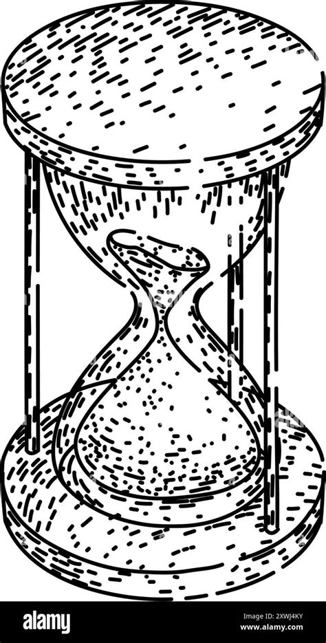 Timer Hourglass Sketch Hand Drawn Vector Stock Vector Image Art Alamy