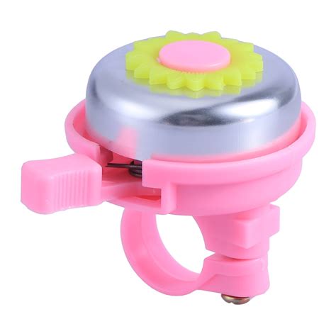 Sunflower Kids Bike Bell, Pink Bicycle Accessory, Easy Install Ring Horn Alarm for Children ...