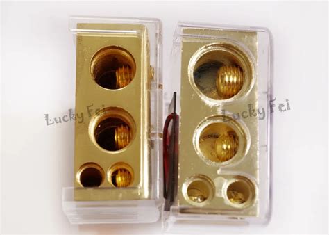 Комплект из 2 предметов, 0/4/8 Awg пара золото цифровой клеммы ...