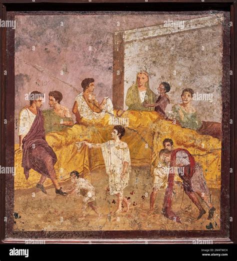 Scena Di Banchetto Affresco Pompei Casa Del Triclinio Triclinio