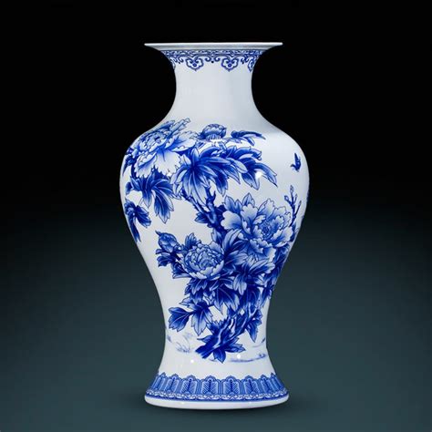 Chinese Jingdezhen Ceramics Blue And White Porcelain Vase Antique