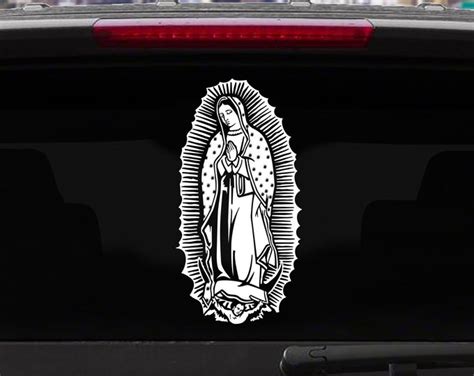 Virgin Mary Decal Sticker For Your Car Virgen De Guadalupe Etsy