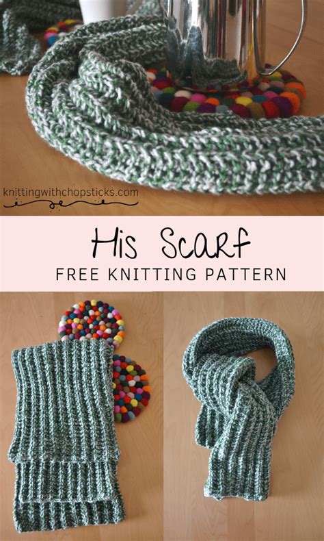 His Scarf Free Knitting Pattern Artofit