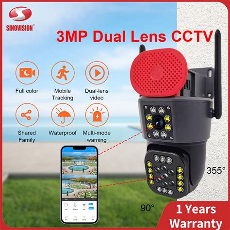 Jual Sinovision Ptz G Wifi Dual Lens Cctv Mp Waterproof Outdoor