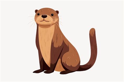 Premium Vector Cute Otter Cartoon Illustration