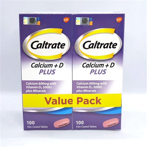 Free T New Packaging Caltrate 600d Plus 2 X100s60s 2 X 100s