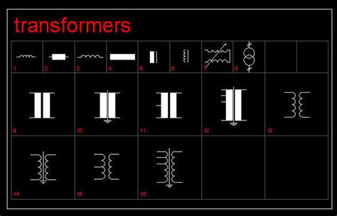 Cad Architect Cad Drawing Electric Electronic Symbols Transformers