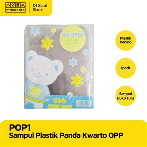 Jual Pop Sampul Panda Plastik Bening Buku Tulis Kwarto Opp Cover Book